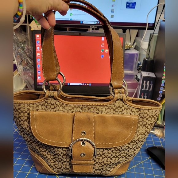 Coach Soho Signature C Tote 7081 Bag Preloved Mfg Early 2000s - Picture 2 of 16